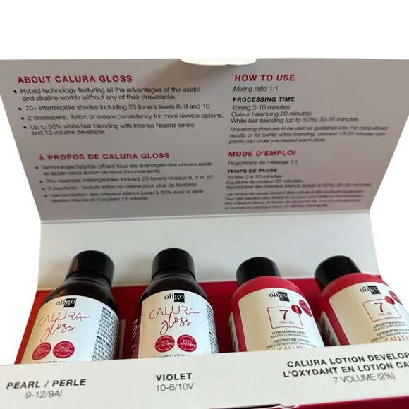 Oligo Calura Gloss + Lotion Developer Starter Kit in Box Pearl Violet Set - Picture 4 of 11